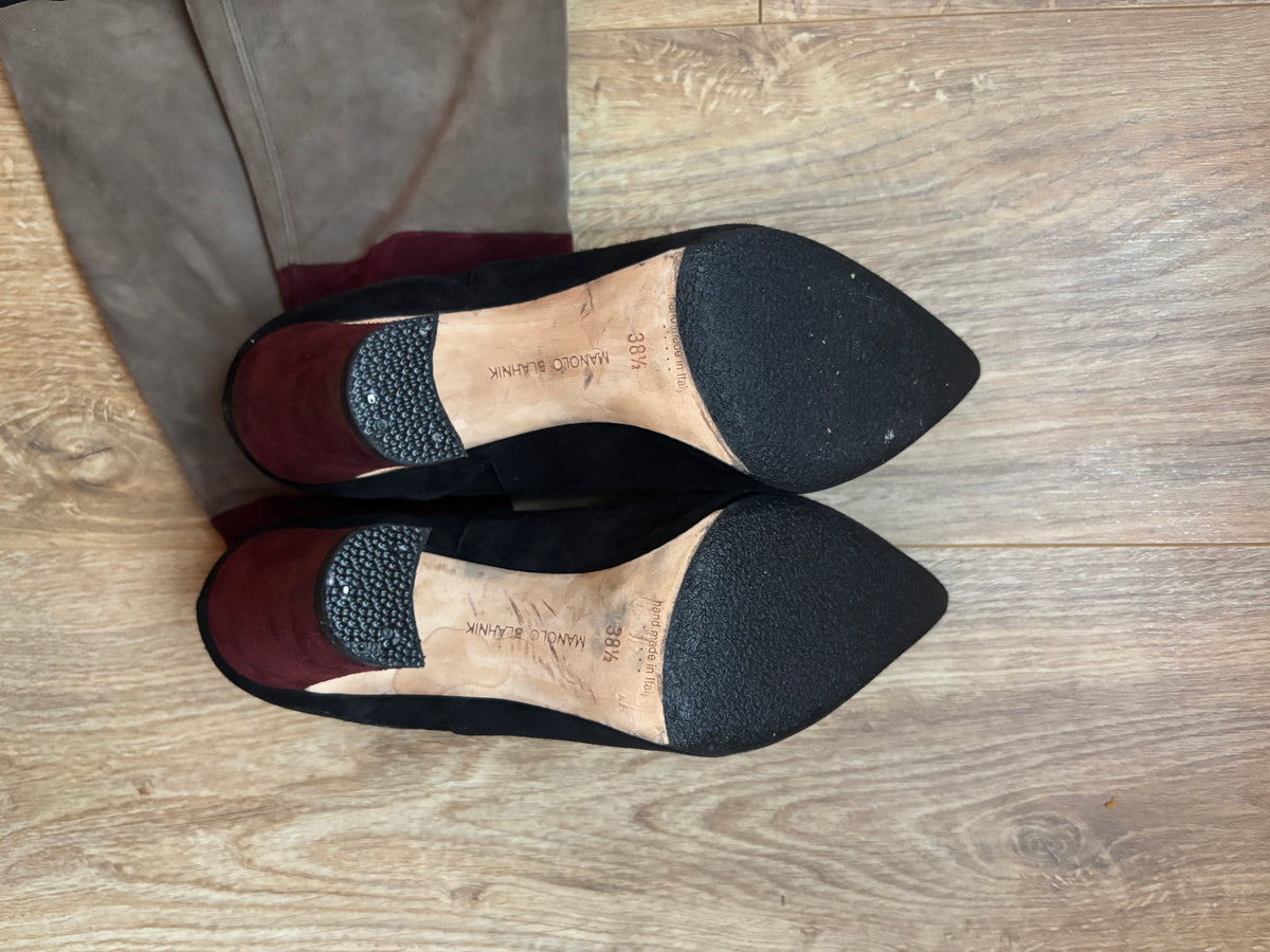 Manolo Blahnik cuissardes daim – 38,5