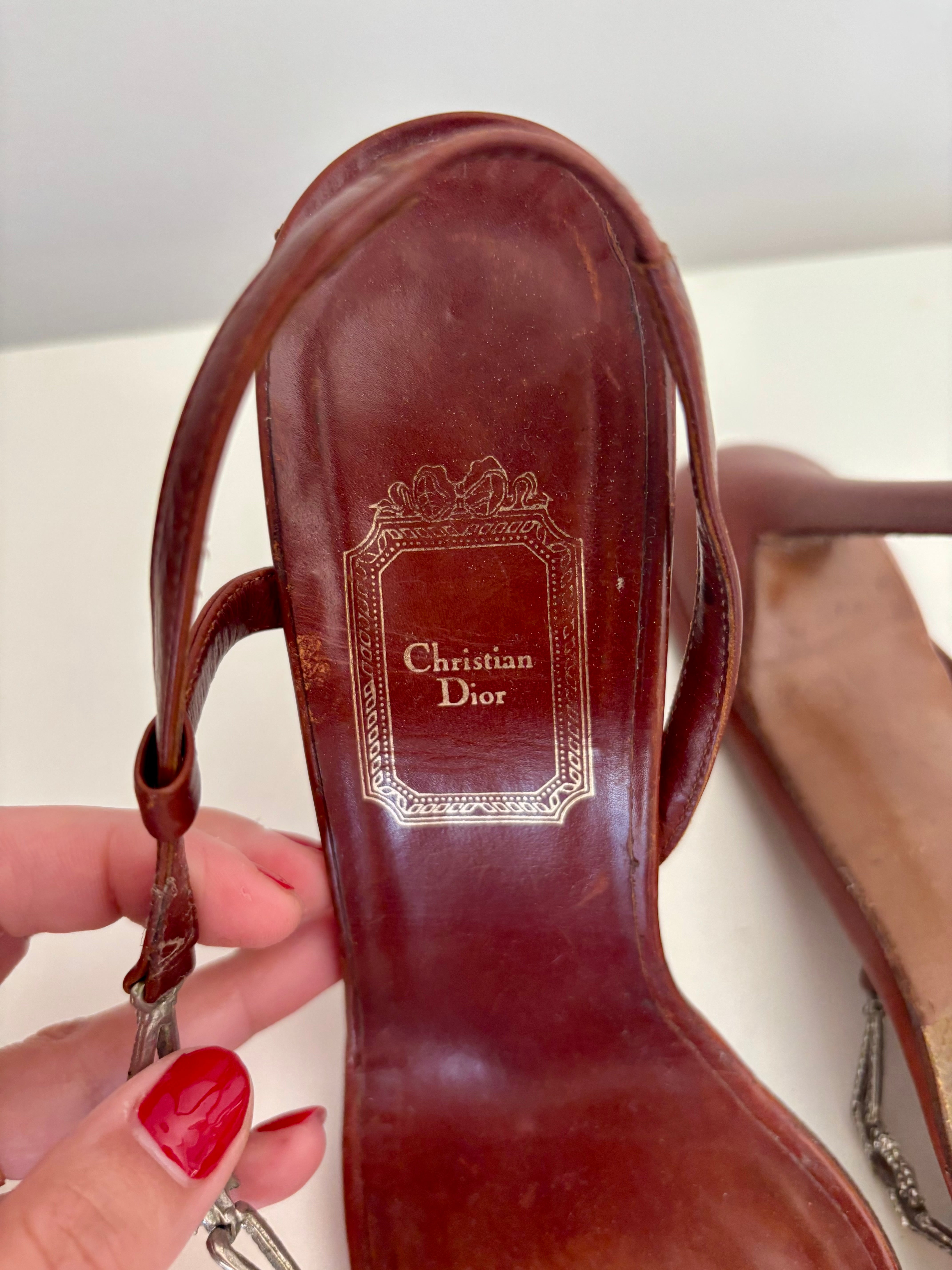 Dior sandales détail bijou