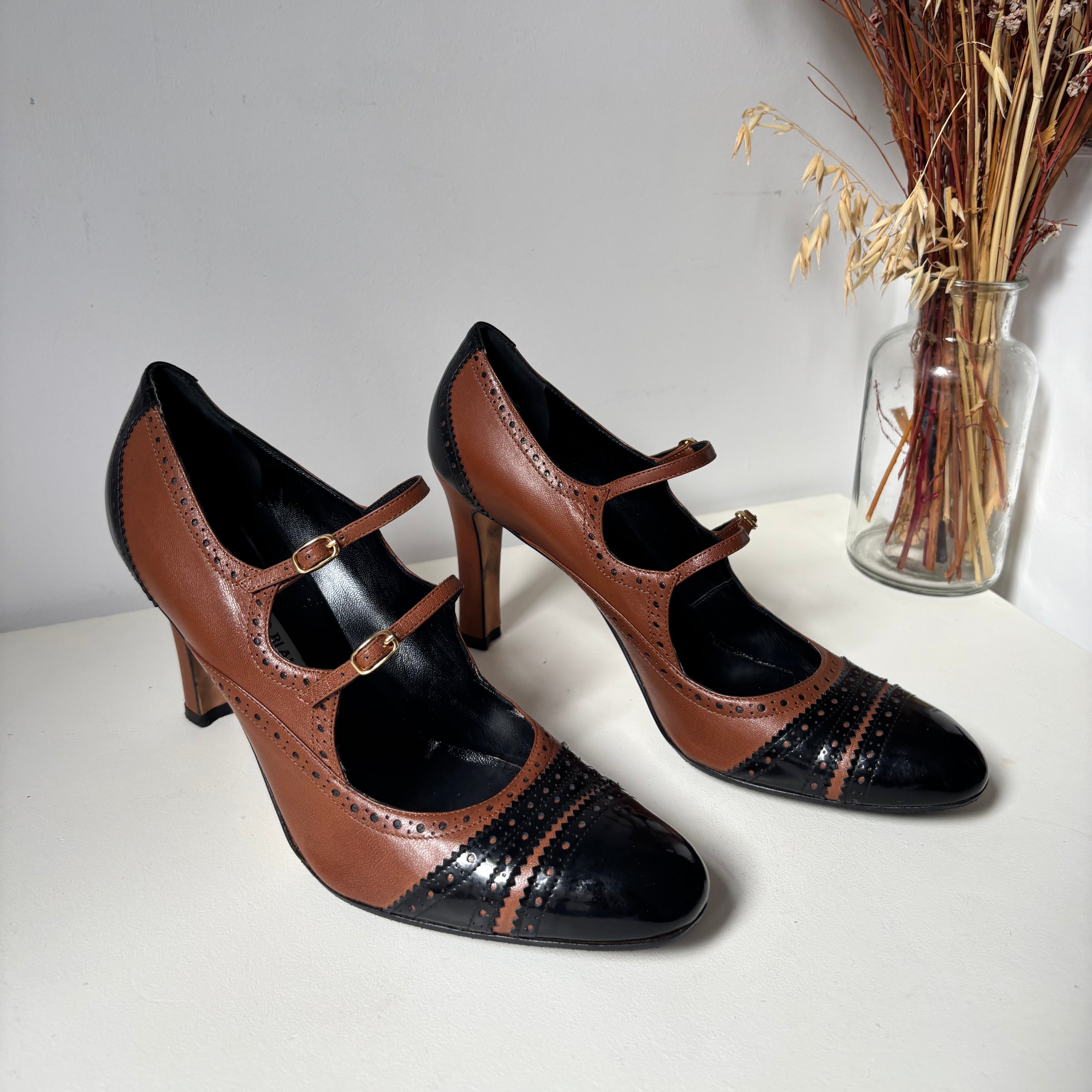 Mary-Jane Manolo Blahnik bicolore