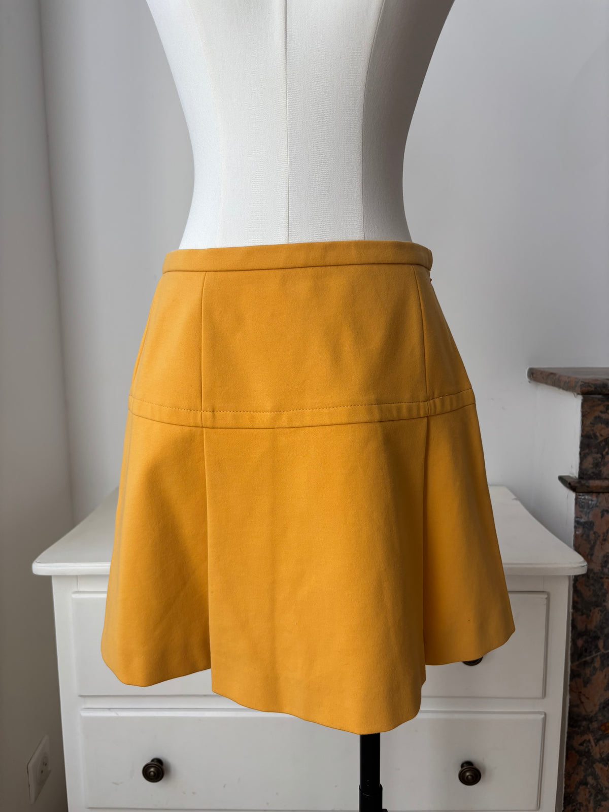 Sonia Rykiel jupe moutarde évasée - M