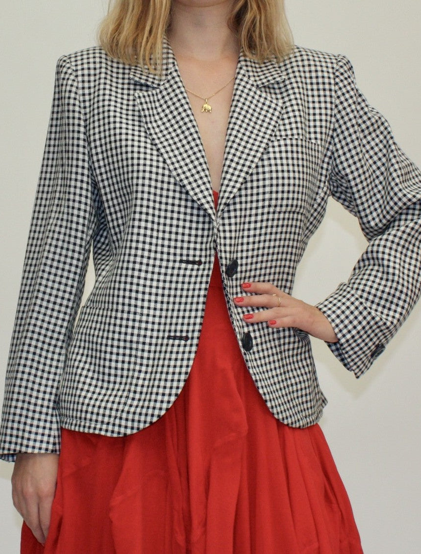Yves Saint Laurent – Veste tailleur vichy – L/XL