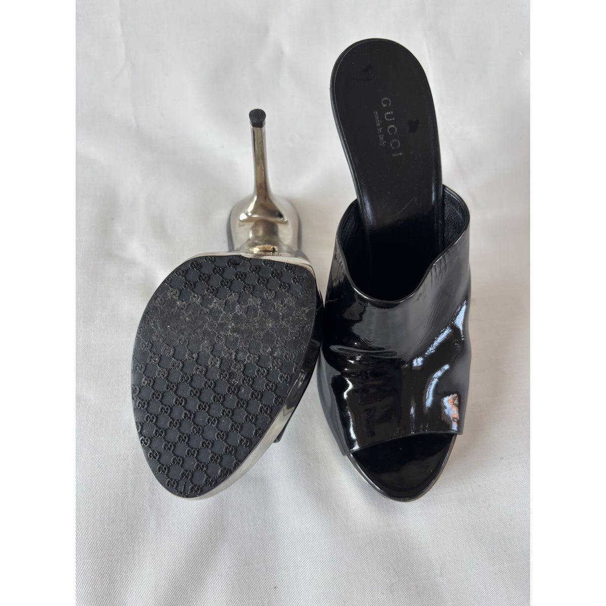 Gucci sandales plateformes cuir noir – 38
