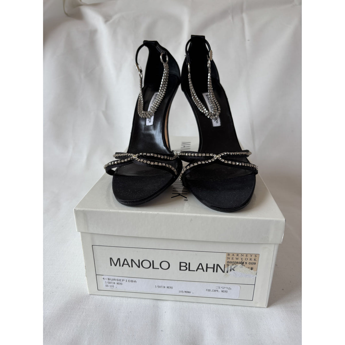Manolo Blahnik escarpins noirs strass – 39,5