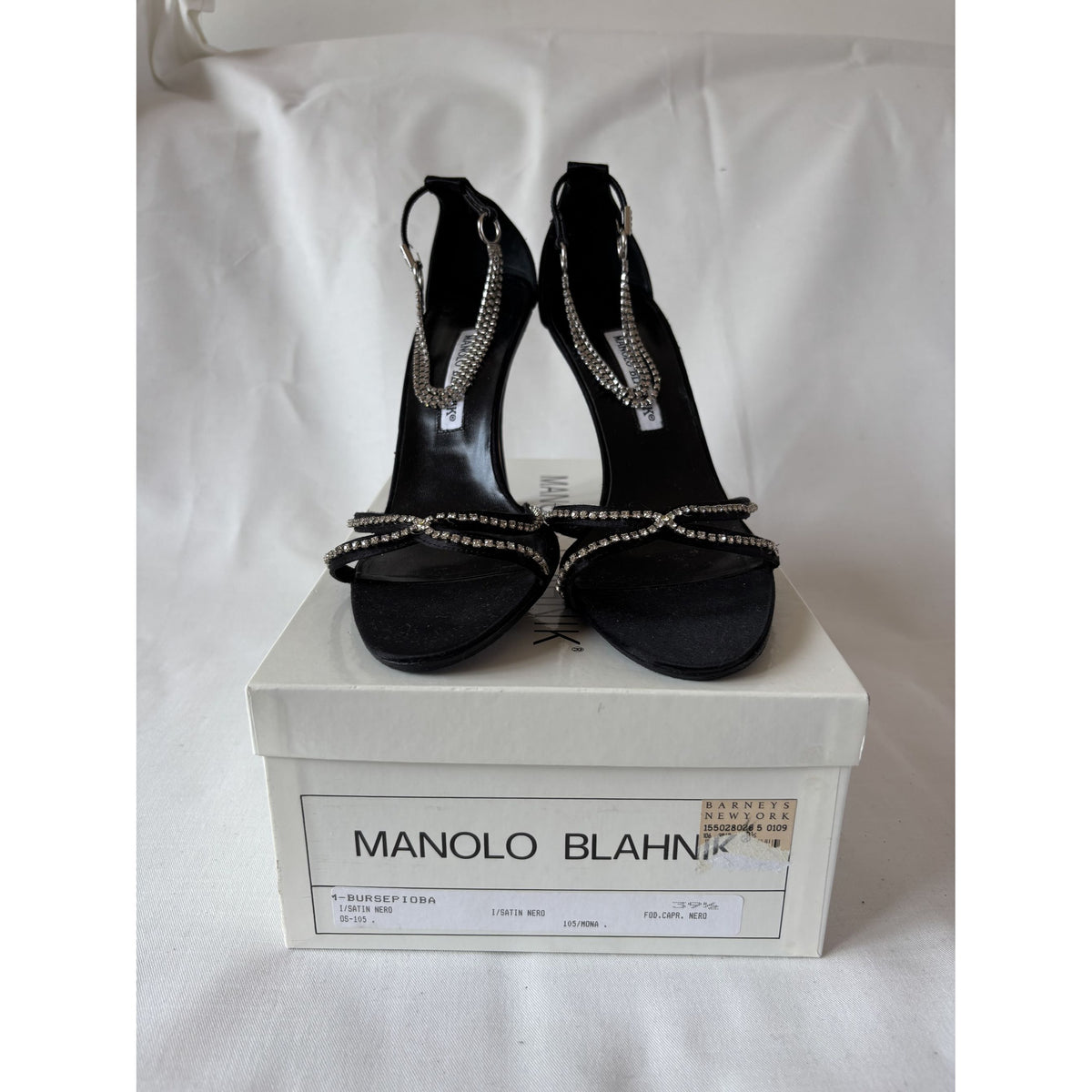 Manolo Blahnik escarpins noirs strass – 39,5