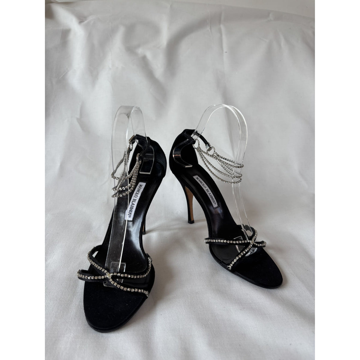 Manolo Blahnik escarpins noirs strass – 39,5