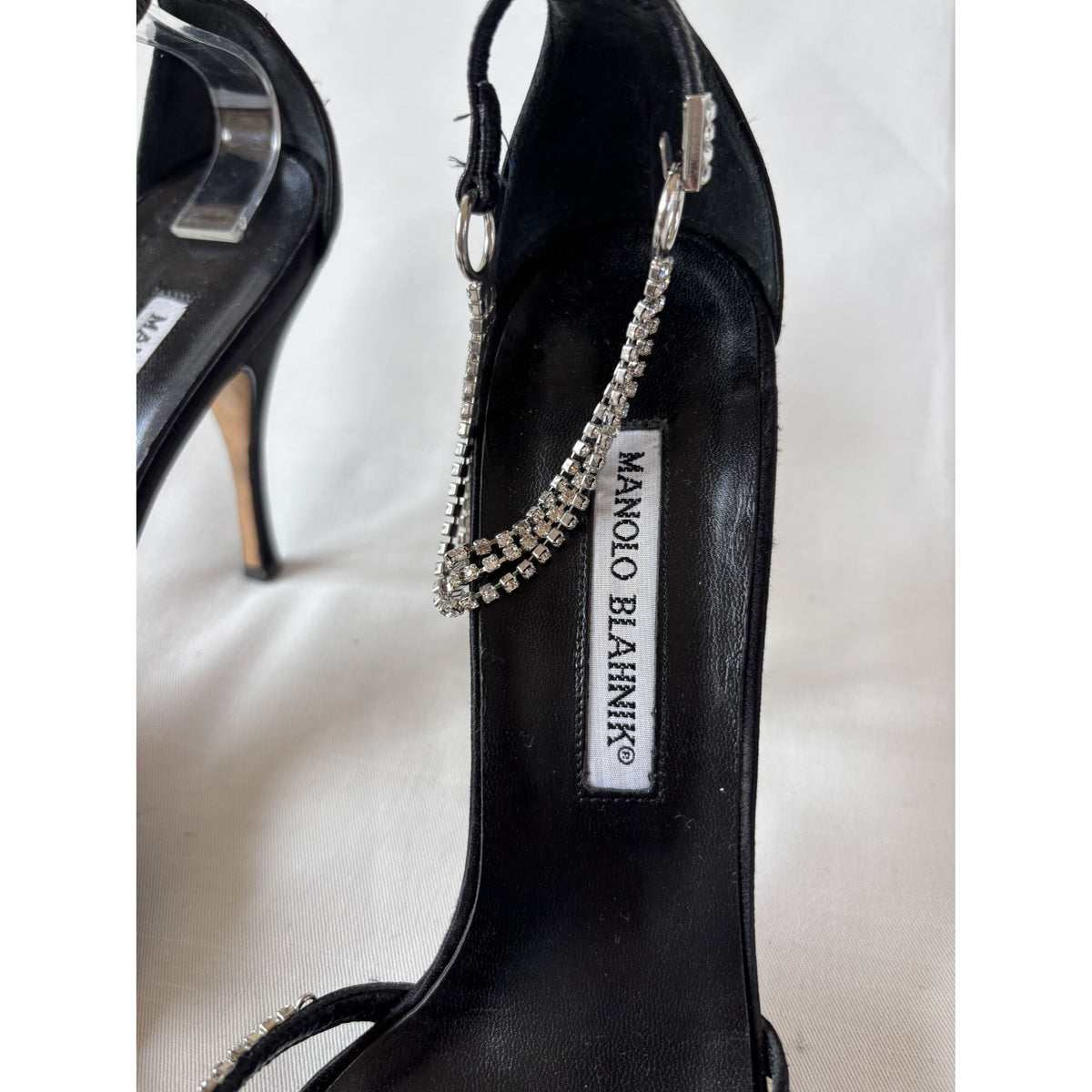 Manolo Blahnik escarpins noirs strass – 39,5