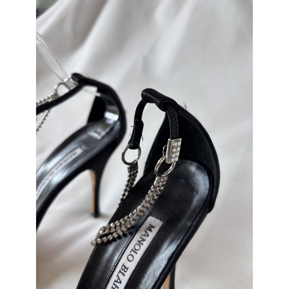 Manolo Blahnik escarpins noirs strass – 39,5