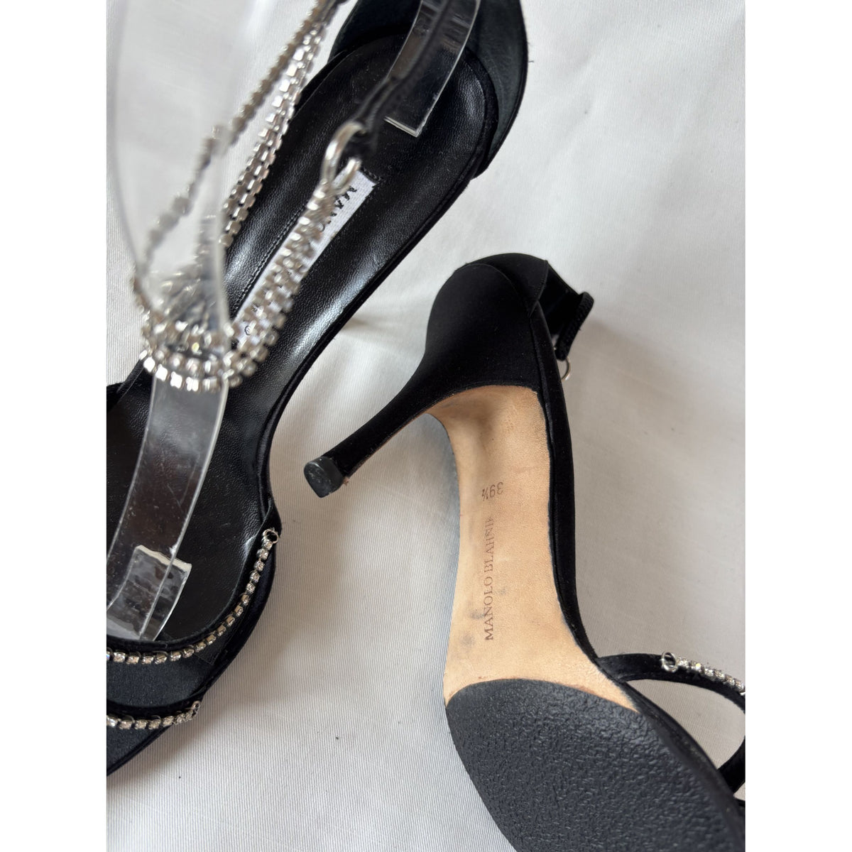 Manolo Blahnik escarpins noirs strass – 39,5