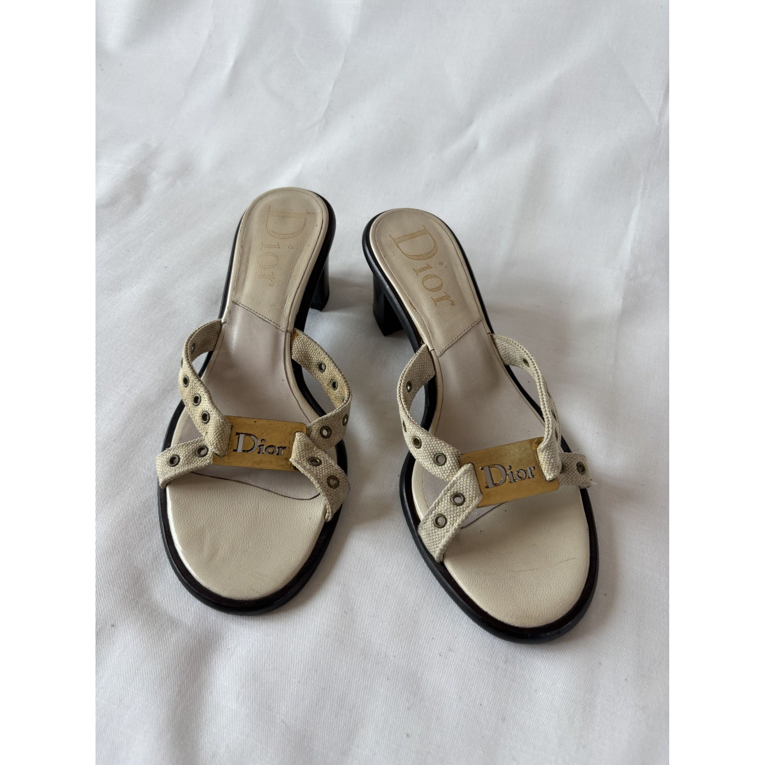Mules Dior à petit talon carré