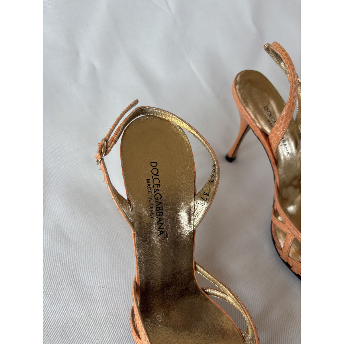Dolce & Gabbana slingbacks cuir mandarine – 37,5