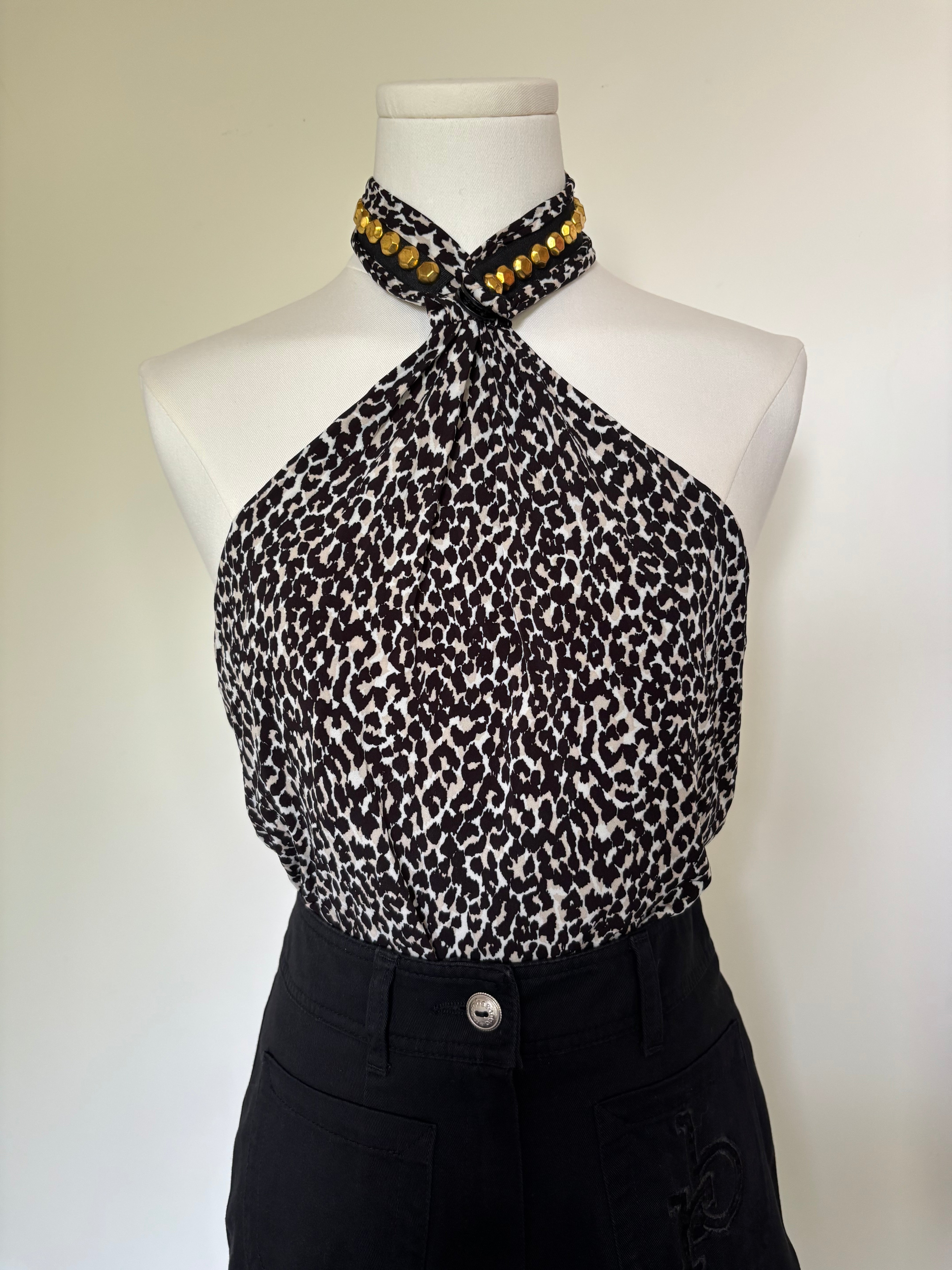 Cavalli – Top léopard dos nu – M/L/XL