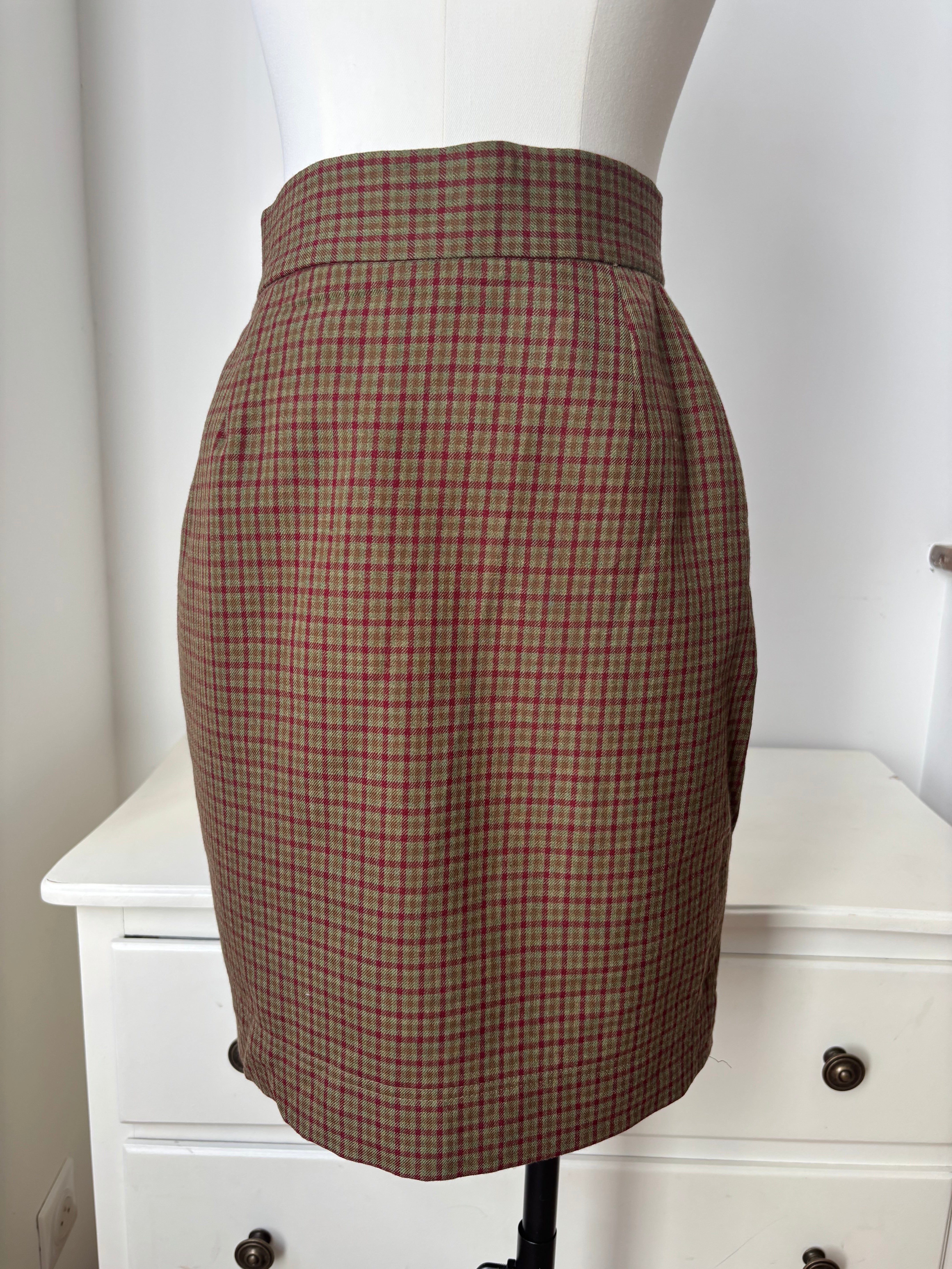 Moschino – High-waisted plaid skirt – XS/S