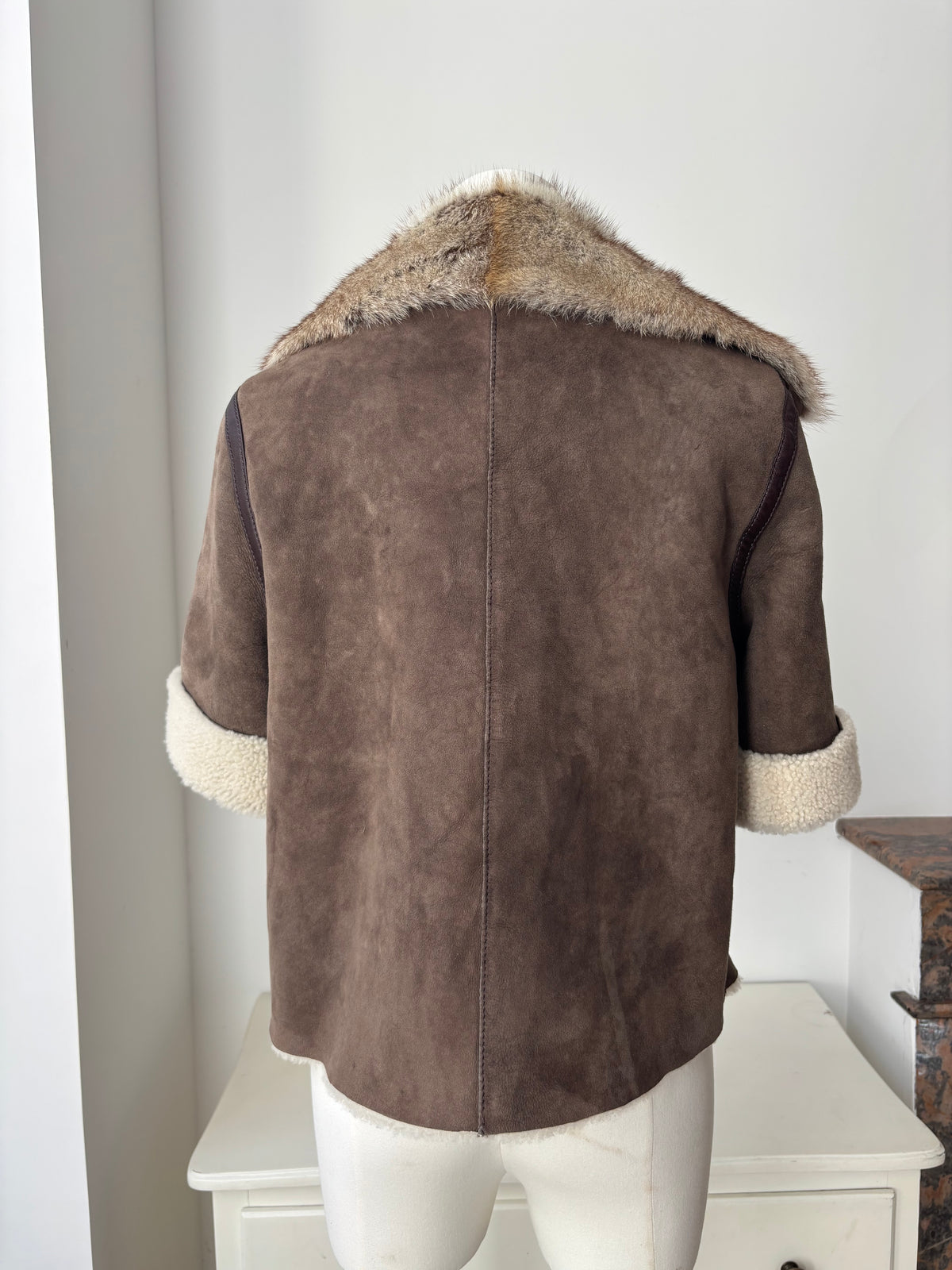 Dolce & Gabbana veste peau lainée - M