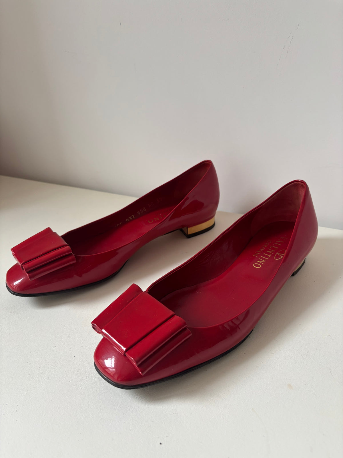 Valentino ballerines vernis rouge - 41