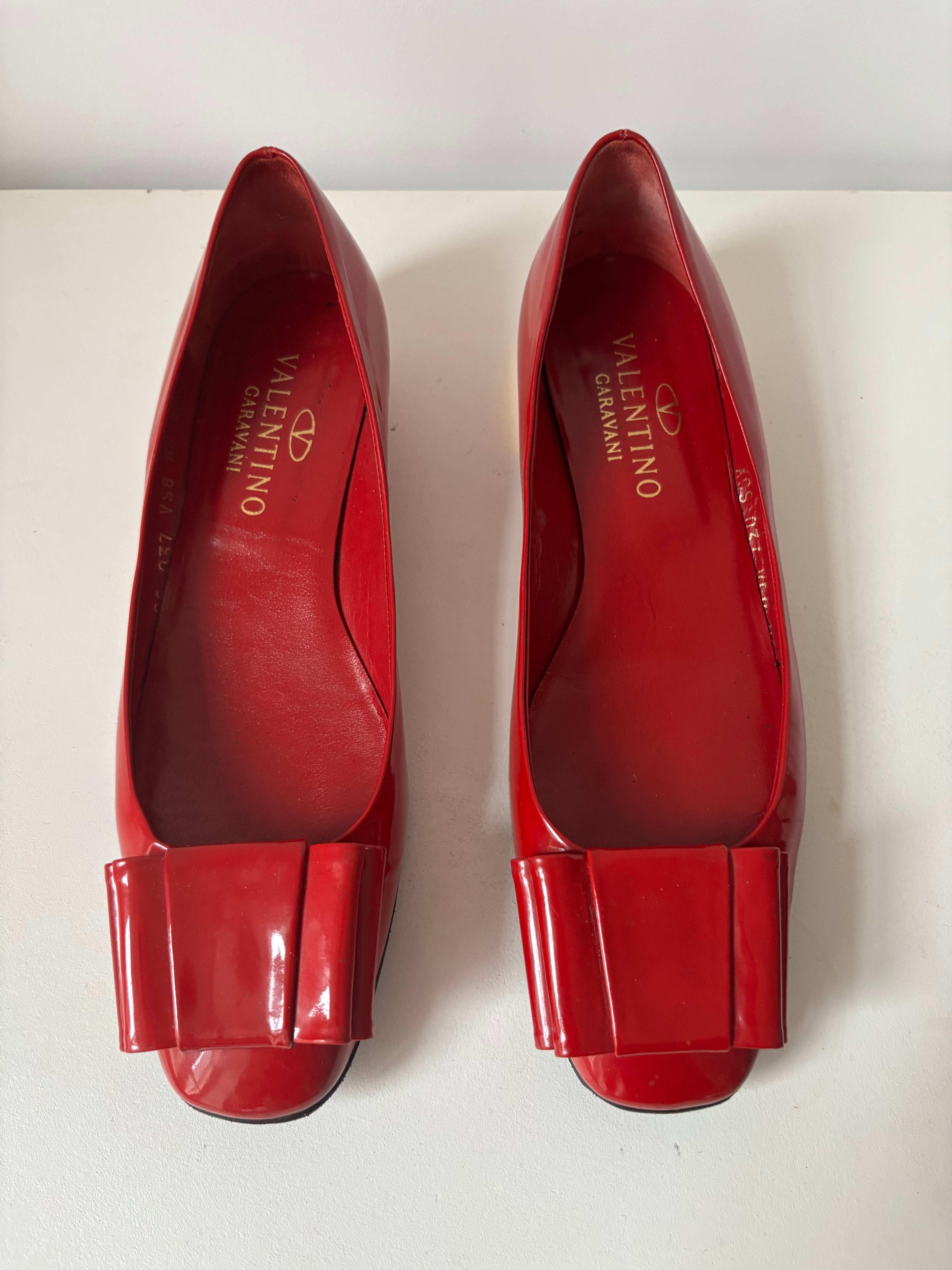 Valentino ballerines vernis rouge - 41