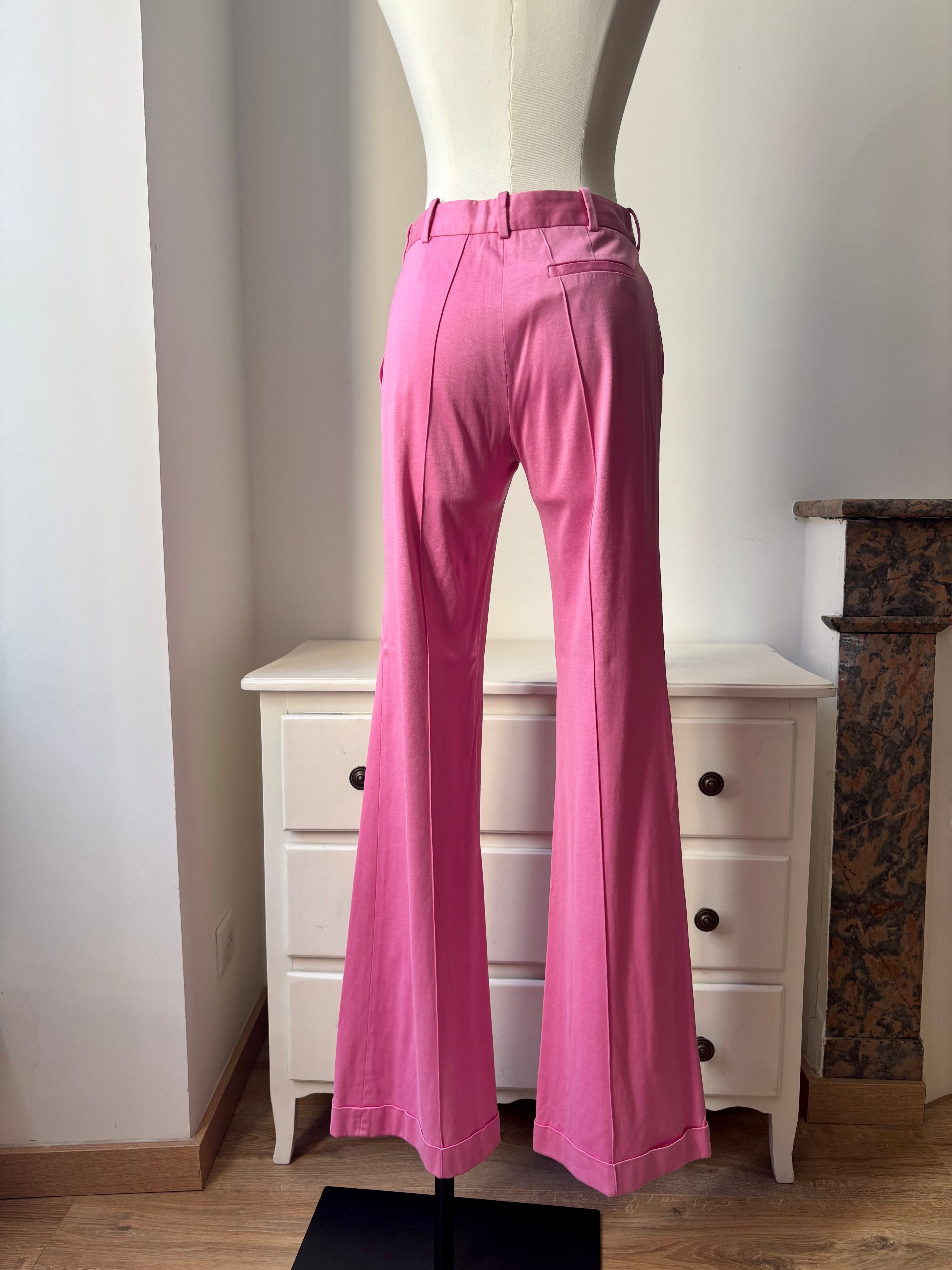 Cacharel pantalon rose flare taille haute – S