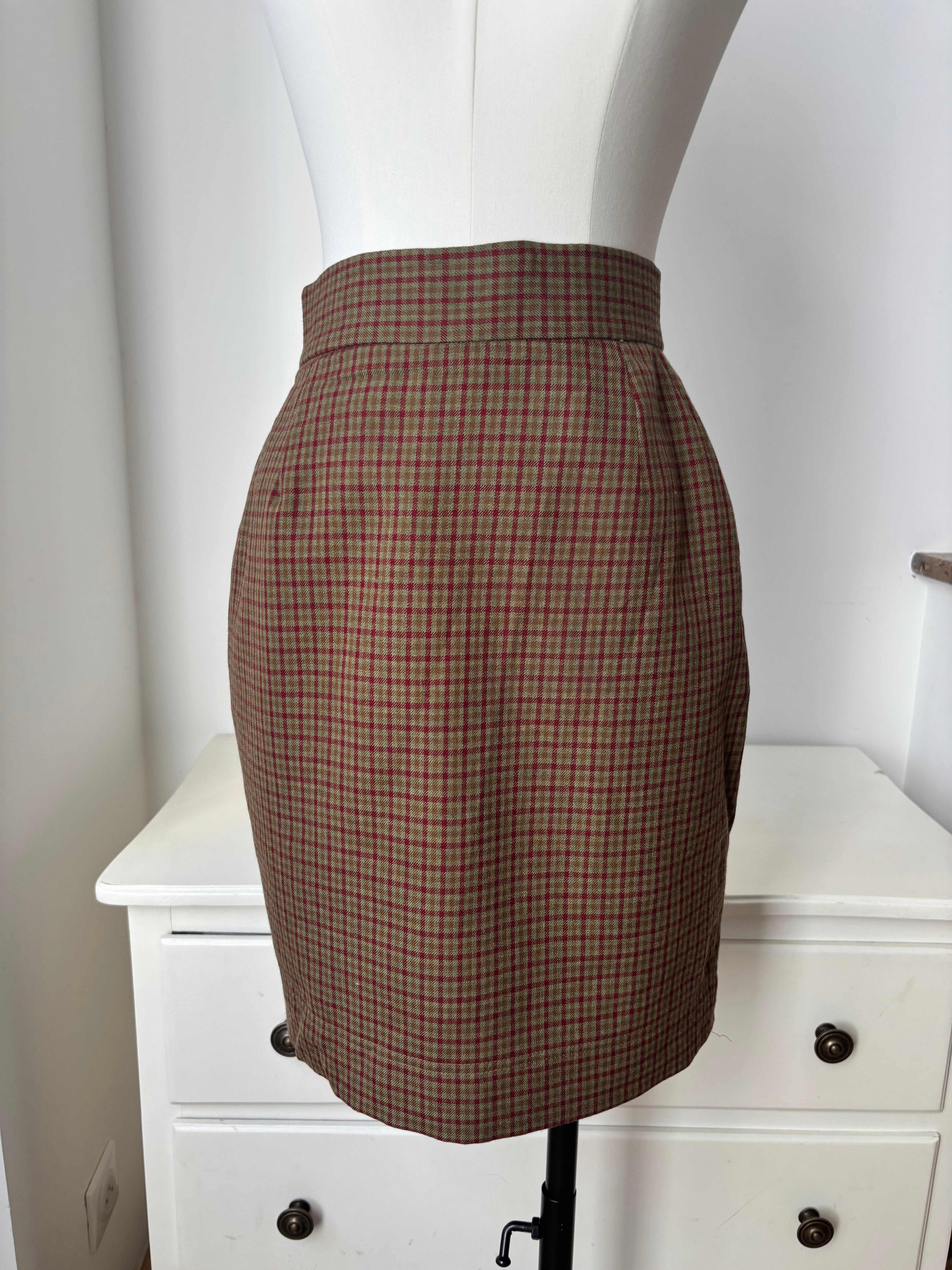 Moschino – High-waisted plaid skirt – XS/S