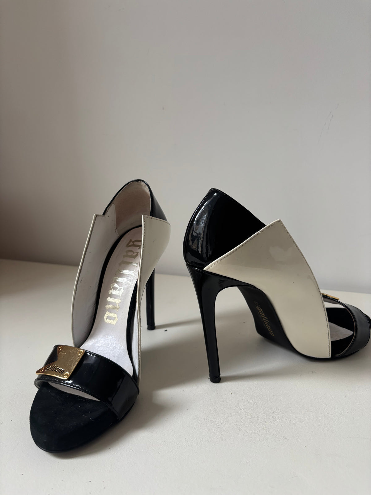 Galliano escarpins noir et blanc - 36