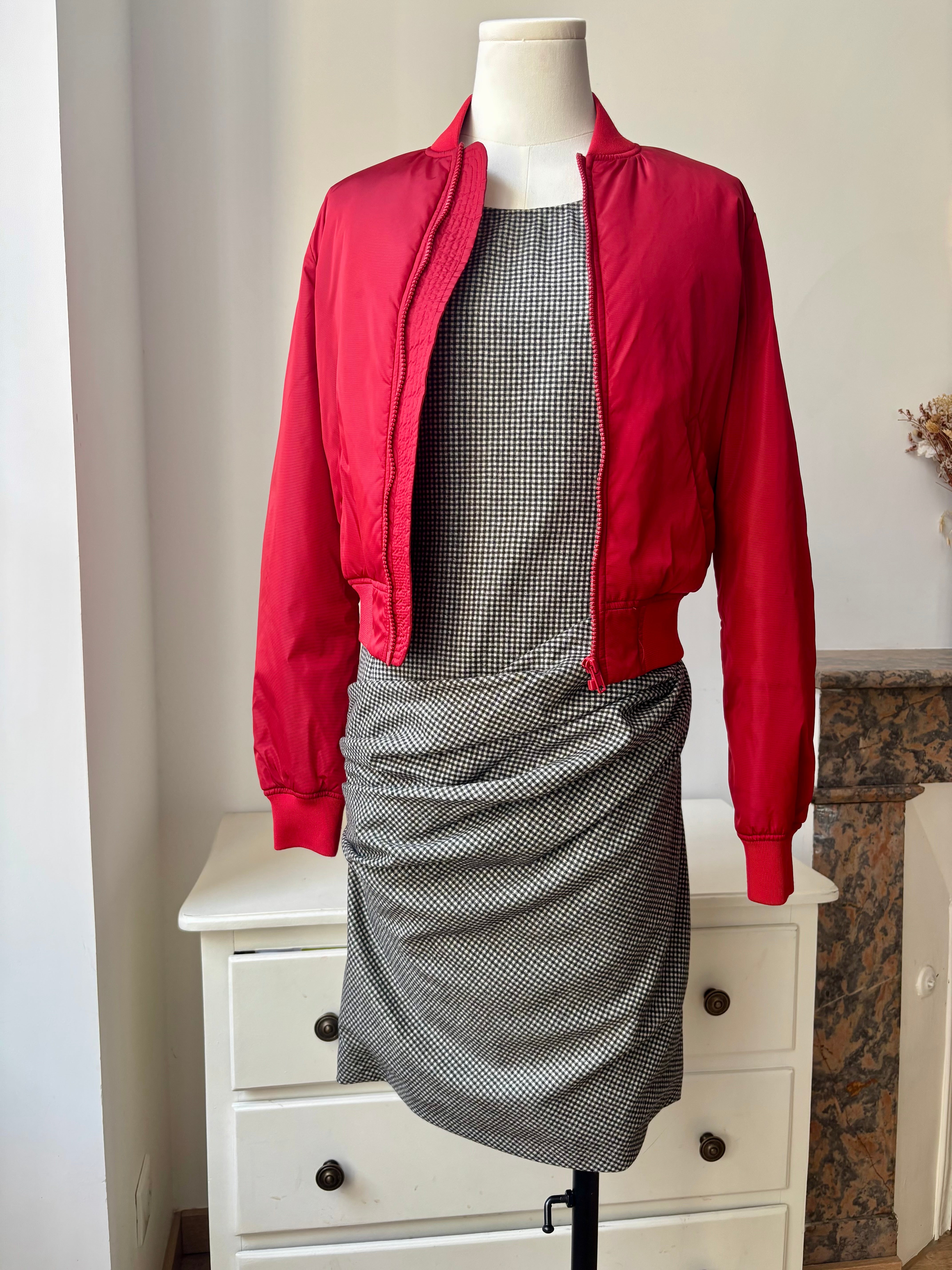 Love Moschino Bomber rouge avec logo – taille S