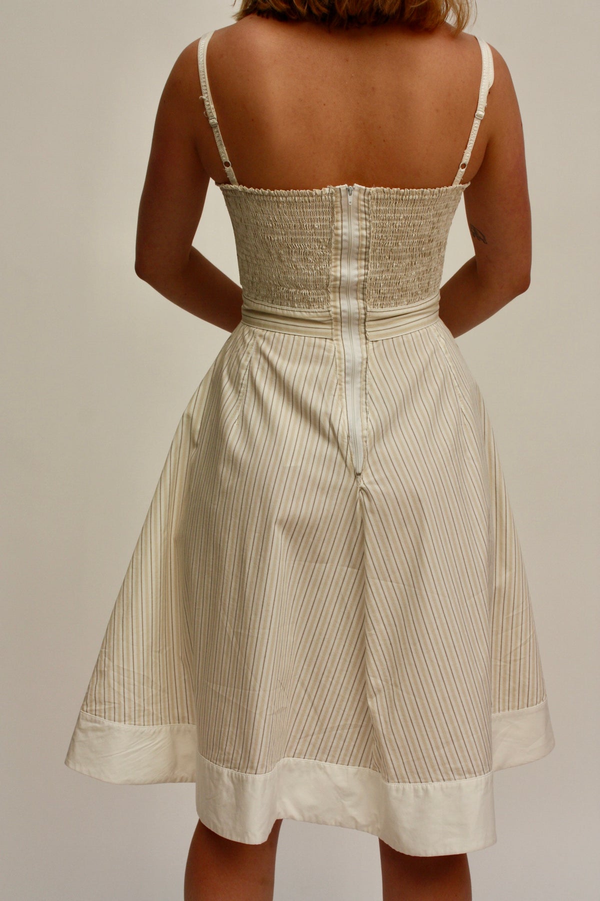 Dolce & Gabbana – Robe rayée coupe bustier – M