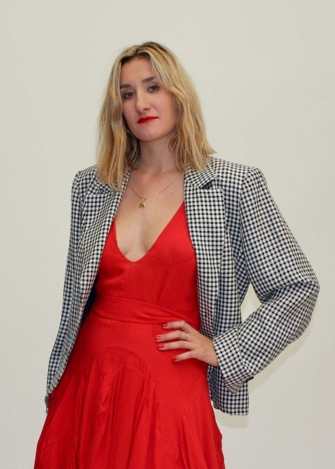 Yves Saint Laurent – Veste tailleur vichy – L/XL