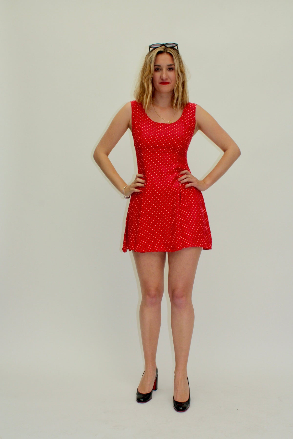 Moschino – Robe rouge à pois – S/M