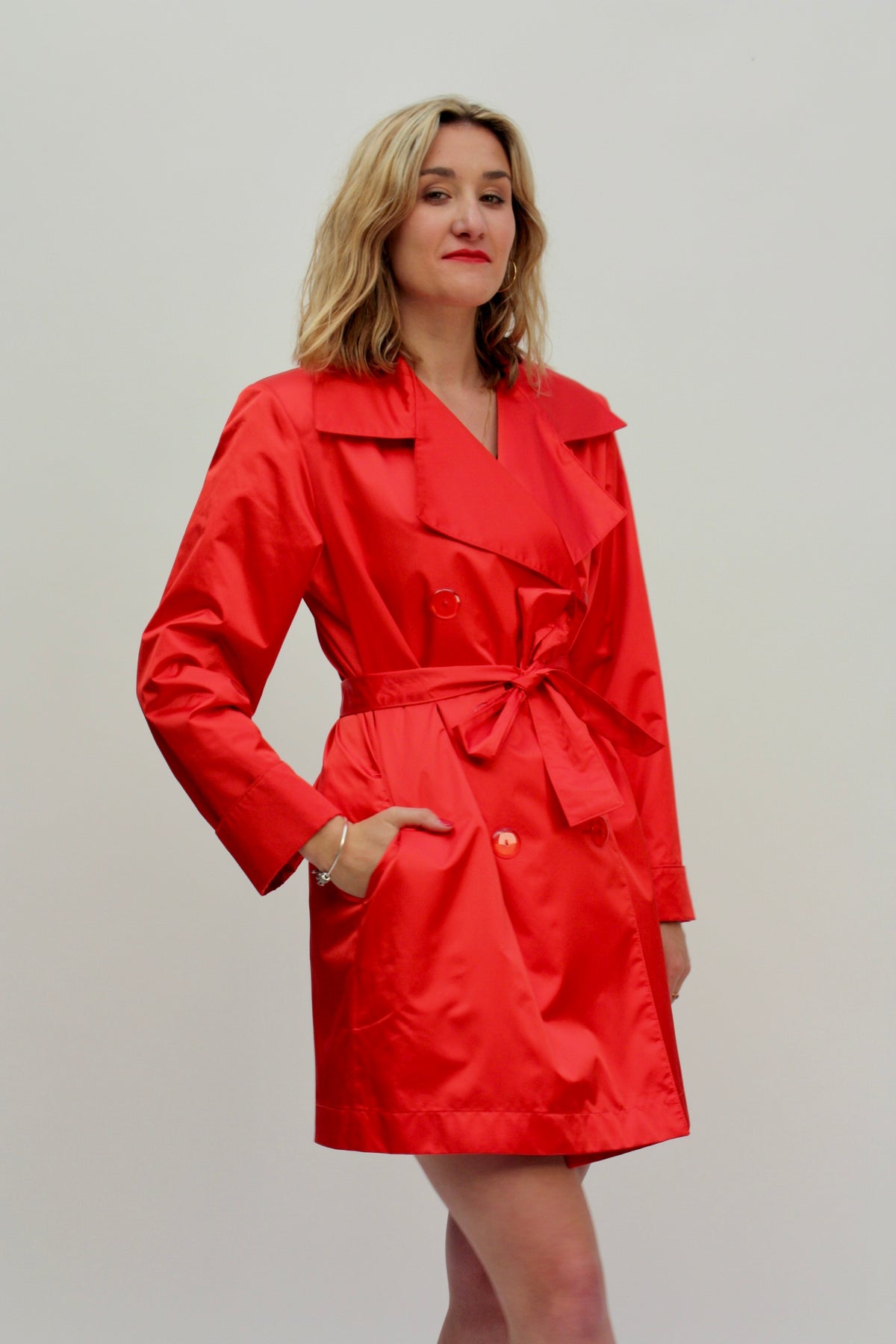 Saint Laurent – Trench rouge – M