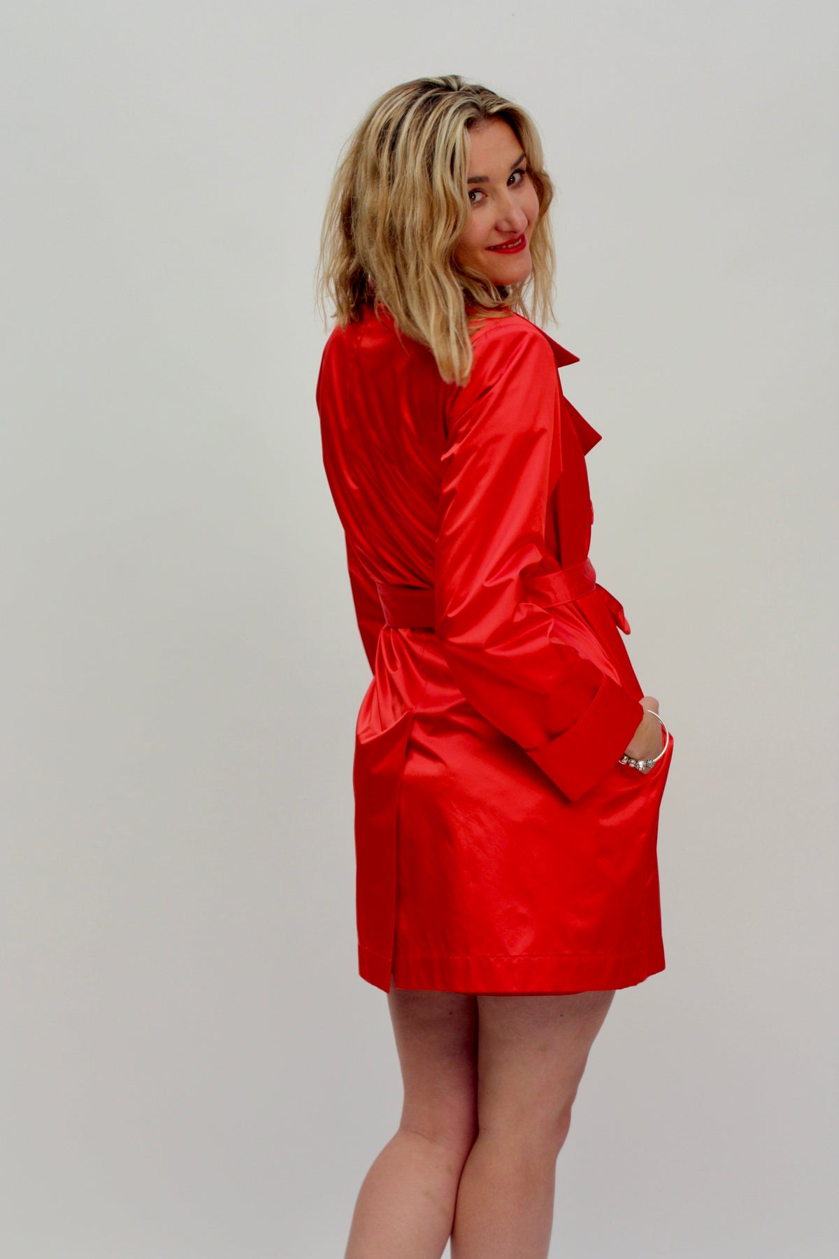 Saint Laurent – Trench rouge – M