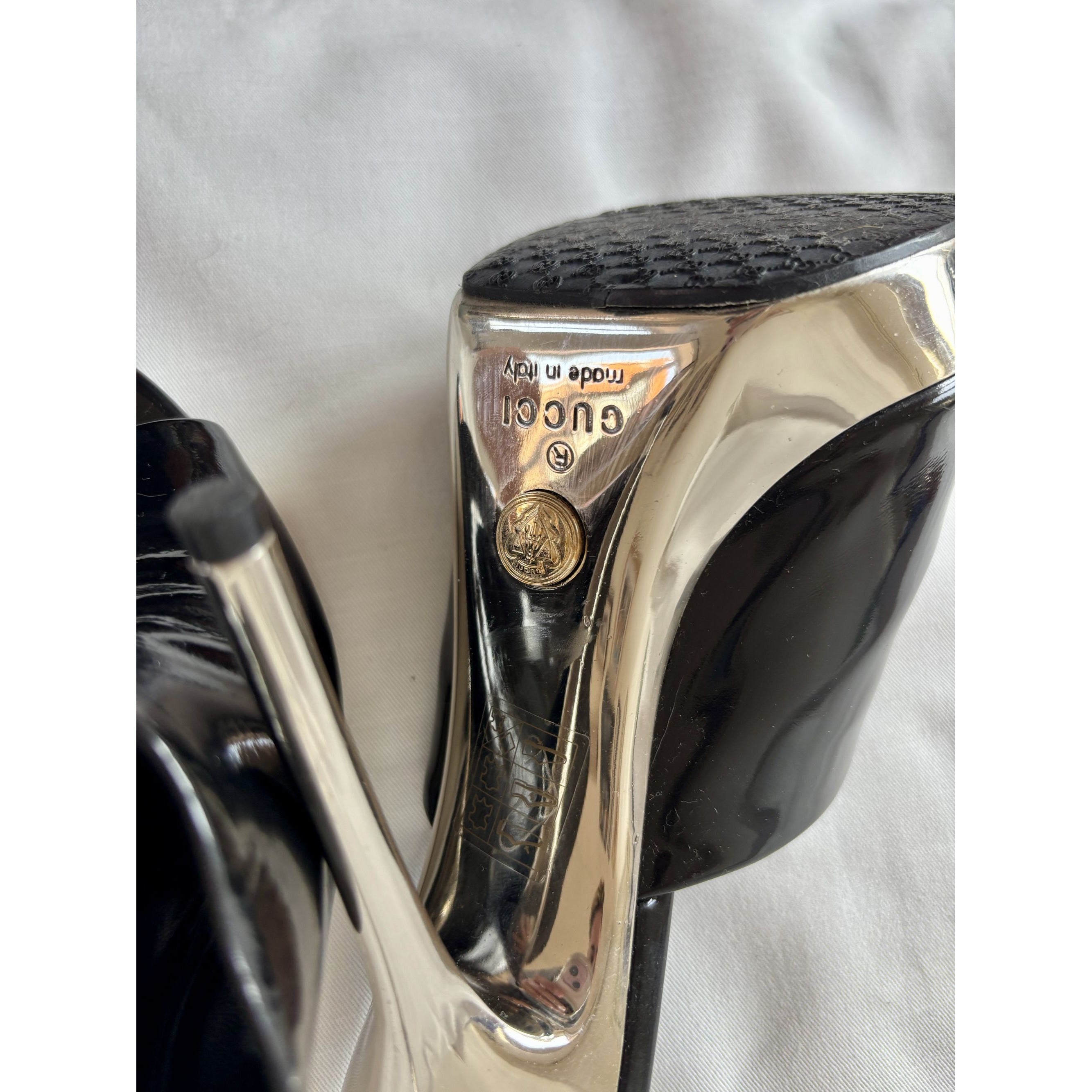 Sandales plateformes Gucci noires